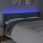 Testiera a LED Blu Scuro 163x16x78/88 cm in Velluto