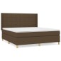 vidaXL Giroletto a Molle con Materasso Marrone Scuro 180x200cm Tessuto