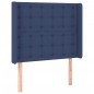 vidaXL Giroletto a Molle con Materasso Blu 90x200 cm inTessuto