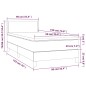 vidaXL Letto a Molle Materasso e LED Marrone Scuro 90x190cm in Tessuto vidaXL Letto a Molle Materasso e LED Marrone Scuro 90x190cm in Tessuto