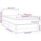vidaXL Letto a Molle Materasso e LED Marrone Scuro 90x190cm in Tessuto vidaXL Letto a Molle Materasso e LED Marrone Scuro 90x190cm in Tessuto