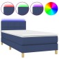 vidaXL Letto a Molle con Materasso e LED Blu 80x200 cm in Tessuto vidaXL Letto a Molle con Materasso e LED Blu 80x200 cm in Tessuto