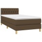 vidaXL Letto a Molle Materasso e LED Marrone Scuro 90x190cm in Tessuto vidaXL Letto a Molle Materasso e LED Marrone Scuro 90x190cm in Tessuto
