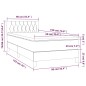 vidaXL Letto a Molle Materasso e LED Marrone Scuro 90x190cm in Tessuto vidaXL Letto a Molle Materasso e LED Marrone Scuro 90x190cm in Tessuto