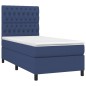 vidaXL Letto a Molle con Materasso e LED Blu 90x200 cm in Tessuto vidaXL Letto a Molle con Materasso e LED Blu 90x200 cm in Tessuto