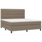 vidaXL Letto a Molle con Materasso e LED Tortora 180x200 cm in Tessuto vidaXL Letto a Molle con Materasso e LED Tortora 180x200 cm in Tessuto