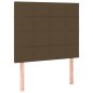 vidaXL Letto a Molle Materasso e LED Marrone Scuro 90x190cm in Tessuto