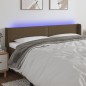 Testiera a LED Marrone Scuro 203x16x78/88 cm in Tessuto Testiera a LED Marrone Scuro 203x16x78/88 cm in Tessuto