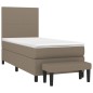 vidaXL Giroletto a Molle con Materasso Tortora 90x190 cm in Tessuto