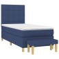 vidaXL Giroletto a Molle con Materasso Blu 90x200 cm inTessuto