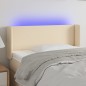 Testiera a LED Crema 93x16x78/88 cm in Tessuto Testiera a LED Crema 93x16x78/88 cm in Tessuto
