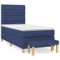 vidaXL Giroletto a Molle con Materasso Blu 90x200 cm inTessuto
