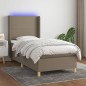vidaXL Letto a Molle con Materasso e LED Tortora 90x190 cm in Tessuto vidaXL Letto a Molle con Materasso e LED Tortora 90x190 cm in Tessuto