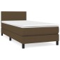 vidaXL Giroletto a Molle con Materasso Marrone Scuro 90x190cm Tessuto