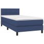 vidaXL Giroletto a Molle con Materasso Blu 80x200 cm inTessuto