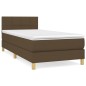 vidaXL Giroletto a Molle con Materasso Marrone Scuro 90x190cm Tessuto