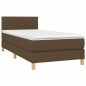 vidaXL Giroletto a Molle con Materasso Marrone Scuro 90x190cm Tessuto