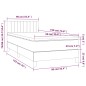 vidaXL Giroletto a Molle con Materasso Marrone Scuro 90x190cm Tessuto
