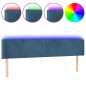 vidaXL Testiera a LED Blu Scuro 183x16x78/88 cm in Velluto vidaXL Testiera a LED Blu Scuro 183x16x78/88 cm in Velluto