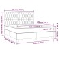 vidaXL Giroletto a Molle con Materasso Tortora 180x200 cm in Tessuto