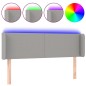 vidaXL Testiera Grigio Chiaro a LED 147x16x78/88 cm in Tessuto