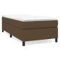 vidaXL Giroletto a Molle con Materasso Marrone Scuro 90x190cm Tessuto