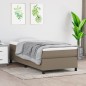 vidaXL Giroletto a Molle con Materasso Tortora 90x190 cm in Tessuto