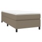 vidaXL Giroletto a Molle con Materasso Tortora 90x190 cm in Tessuto