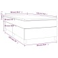 vidaXL Giroletto a Molle con Materasso Tortora 90x190 cm in Tessuto