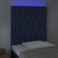 Testiera a LED Blu 80x7x118/128 cm in Tessuto Testiera a LED Blu 80x7x118/128 cm in Tessuto
