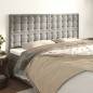 Testiera 4 pz Grigio Chiaro 80x5x78/88 cm in Velluto Testiera 4 pz Grigio Chiaro 80x5x78/88 cm in Velluto