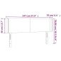 vidaXL Testiera a LED Blu Scuro 147x16x78/88 cm in Velluto vidaXL Testiera a LED Blu Scuro 147x16x78/88 cm in Velluto