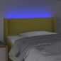 Testiera a LED Verde 83x16x78/88 cm in Tessuto Testiera a LED Verde 83x16x78/88 cm in Tessuto