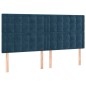 Testiera a LED Blu Scuro 180x5x118/128 cm in Velluto Testiera a LED Blu Scuro 180x5x118/128 cm in Velluto