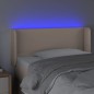 Testiera Cappuccino a LED 93x16x78/88 cm in Similpelle Testiera Cappuccino a LED 93x16x78/88 cm in Similpelle