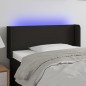 Testiera a LED Nera 93x16x78/88 cm in Tessuto Testiera a LED Nera 93x16x78/88 cm in Tessuto