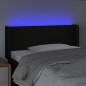 Testiera a LED Nera 93x16x78/88 cm in Tessuto Testiera a LED Nera 93x16x78/88 cm in Tessuto