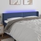 Testiera a LED Blu 203x16x78/88 cm in Tessuto Testiera a LED Blu 203x16x78/88 cm in Tessuto