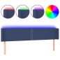 Testiera a LED Blu 203x16x78/88 cm in Tessuto Testiera a LED Blu 203x16x78/88 cm in Tessuto