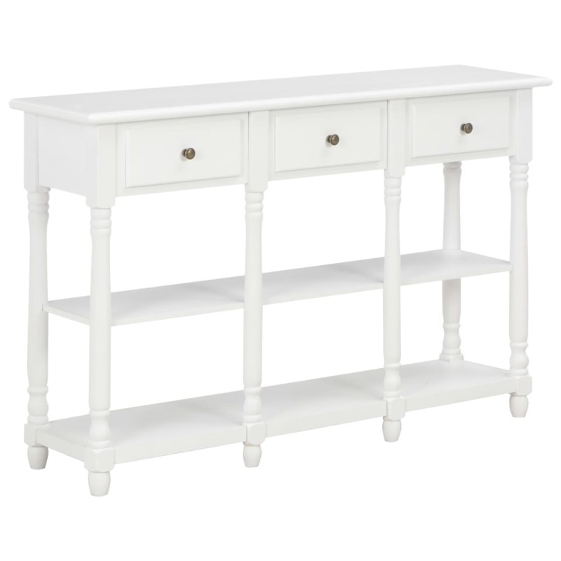vidaXL Tavolo Consolle Bianco 120x30x76 cm in MDF vidaXL Tavolo Consolle Bianco 120x30x76 cm in MDF