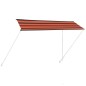 vidaXL Tenda da Sole Retrattile 300x150 cm Arancione e Marrone
