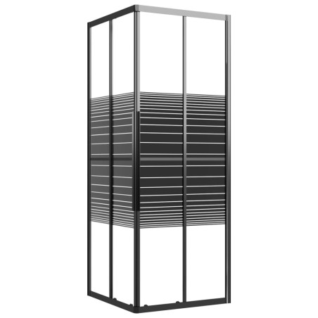 vidaXL Box Doccia a Righe ESG 70x70x180 cm Nero