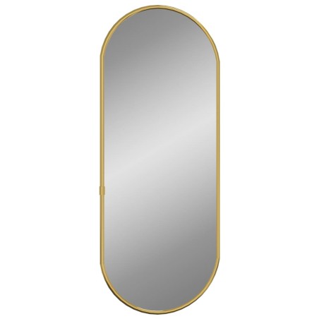 vidaXL Specchio da Parete Dorato 60x25 cm Ovale