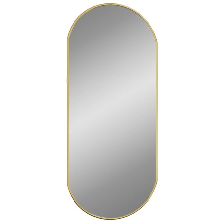 vidaXL Specchio da Parete Dorato 70x30 cm Ovale