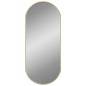 vidaXL Specchio da Parete Dorato 70x30 cm Ovale