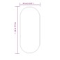 vidaXL Specchio da Parete Dorato 70x30 cm Ovale