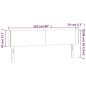 Testiera a LED Grigio Chiaro 203x16x78/88 cm in Tessuto