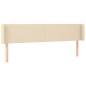 Testiera a LED Crema 163x16x78/88 cm in Tessuto Testiera a LED Crema 163x16x78/88 cm in Tessuto
