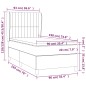 vidaXL Giroletto a Molle con Materasso Crema 90x190 cm in Tessuto