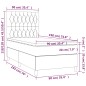 vidaXL Letto a Molle con Materasso e LED Crema 90x190 cm in Tessuto vidaXL Letto a Molle con Materasso e LED Crema 90x190 cm in Tessuto